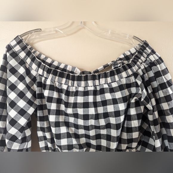 NWT! Anthropologie Maeve Black/White Gingham Crop Top, Top of 2 Piece Set, SMALL - Picture 8 of 15